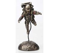Veronese Design Estatua de Resina de Aterrizaje Lunar de Astronauta Zero G de 6 1/8 Pulgadas con Acabado de Bronce