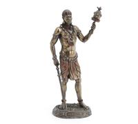 Veronese Design Estatua de resina de Orisha africana Ellugua Dios de los viajeros, 8 7/8 pulgadas, acabado en bronce