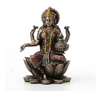 Veronese Design Estatua de resina espiritual Lakshmi de 3 3/8 pulgadas con acabado en bronce pintado
