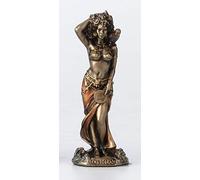 Veronese Design Estatua de Resina fundida Pintada a Mano con Acabado de Bronce Antiguo Oshun Santeria Orisha de 3 1/2 Pulgadas para decoración del hogar