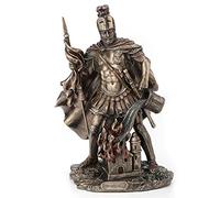 Veronese Design Estatua Griega de San Florian patrón de los Bomberos con Acabado de Bronce Antiguo, 9 Pulgadas