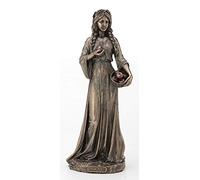 Veronese Design Estatua nórdica de la Diosa de la Primavera y la Juventud con Acabado de Bronce