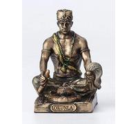 Veronese Design Estatua Orunla Santeria Orisha Dios de la Sabiduría, Destino y Profecía de 2 1/2 pulgadas, resina fundida, pintada a mano, acabado de bronce antiguo, decoración del hogar