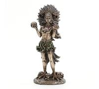 Veronese Design Falda azteca Coatlicue de 9 7/8 pulgadas con acabado de bronce antiguo, diosa de la Tierra, resina fundida en frío