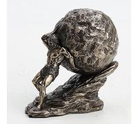 Veronese Design Figura Coleccionable de 4 3/8 Pulgadas de Alto Sisyphus Rolling The Boulder de Resina bronceada fundida en frío