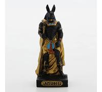 Veronese Design Figura de resina egipcia Anubis de 3 3/8 pulgadas pintada a mano con acabado dorado negro