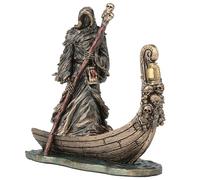 Veronese Design Figura de resina en miniatura de Charon Ferryman of The River Styx de 3 3/8 pulgadas, acabado de bronce pintado a mano