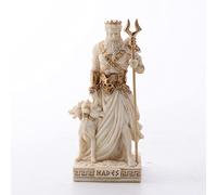 Veronese Design Figura de Resina en Miniatura Hades Griego del Dios del inframundo de 3 5/8 Pulgadas Pintada a Mano con Acabado en Oro Blanco