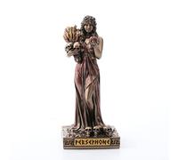 Veronese Design Figura en miniatura de resina de Perséfone de la diosa griega de la primavera y el inframundo de 3 5/8 pulgadas, acabado de bronce pintado a mano