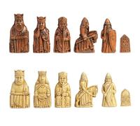 Veronese Design Juego de ajedrez King Isle of Lewis de 3 1/2 pulgadas para hombre, de resina, pintado a mano, figura coleccionable de óxido y acabado blanco antiguo, sin tablero