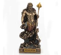 Veronese Design Poseidon - Figura en Miniatura del Dios del Mar, Color Negro (WU77443AP)
