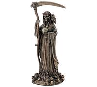 Veronese Design Santa Muerte - Estatua de la Parca con Acabado de Bronce Antiguo