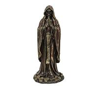 Veronese Design Santa Muerte Rosario - Estatua de ángel de la Muerte con Acabado de Bronce Antiguo