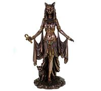 Veronese - Figura de diosa egipcia Bastet, 26 cm, faraón de Egipto, bronce