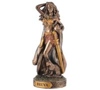 Veronese - Figura en miniatura de la diosa germánica Freya, color bronce pintado a mano