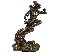 VERONESE Hermes Mercury - Estatua griega de Dios romano con acabado de bronce (21 cm)