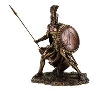 Veronese Leonidas - Figura de Espartano Espartano con Escudo y Lanza Bronce