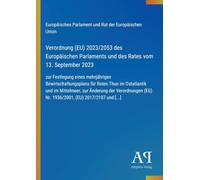 Verordnung (EU) 2023/2053 des Europäischen Parlaments und des Rates vom 13. September 2023: zur Festlegung eines mehrjährigen Bewirtschaftungsplans ... Verordnungen (EG) Nr. 1936/2001, (EU) 2017
