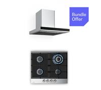 Verosteel placa de gas y campana extractora acero inoxidable 60 cm