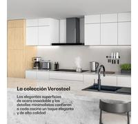 Klarstein Verosteel Vitroceramica 90 cm - Placa Vitrocerámica 5 Zonas, 8400 W, Control Táctil, Temporizador & Bloqueo Infantil, Superficie Fácil de Limpiar, Diseño Minimalista Encastrable