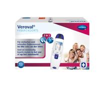 Veroval Termómetro infrarrojo 2 en 1, medición rápida de la fiebre en el oído y la frente, ideal para familias, incluye 10 tapas protectoras