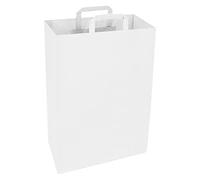 verpacking Bolsas de papel con asas planas 45 x 32 x 16 cm blanco - bolsas de papel (250 unidades)