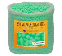verpacking chips de embalaje BIO de almidón de maíz [color y cantidad a elegir] material de relleno para paquetes 25 litros - verde