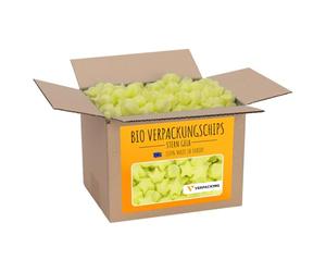 verpacking chips de embalaje BIO de almidón de maíz [color y cantidad a elegir] material de relleno para paquetes 25 litros - amarillo (estrella)