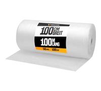 verpacking film plástico de burbujas de 100 m de largo - grosor y ancho seleccionables, Embalajes de relleno para cajas de carton (2 rollos - 100 cm x 100 m, 50 my)