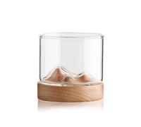 Verres à cocktail 5 oz - Verres à vin raffinés avec socle en bois naturel | Idéal pour cocktails, apéritifs et dégustation, parfait pour la cuisine, le bar, les hôtels, mariages et anniversaires