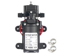 VerRich Bomba de agua de 12 V CC, 70 W, 6 A, bomba de diafragma, bomba pulverizadora autocebante 6 L/min 0.9 MPA 131 PSI para caravana, caravana, barco, jardín