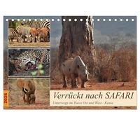 Verrückt nach SAFARI Unterwegs im Tsavo Ost und West Kenia (Tischkalender 2026 DIN A5 quer), CALVENDO Monatskalender: Wolltest Du schon immer ein ... die Tierwelt in der freien Wildbahn erleben?