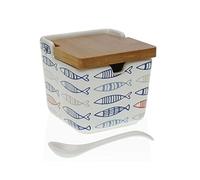 Versa Azucarero Peces Cerámica (8,8 x 8,5 x 8,8 cm)