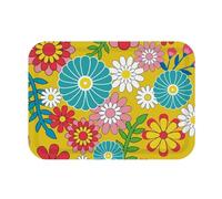 Versa Bandeja Amarillo Polietileno RPET Flores 27 x 2,2 x 38 cm