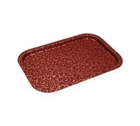 Versa Bandeja Serpentine Rojo Metal 32 x 1,5 x 34 cm