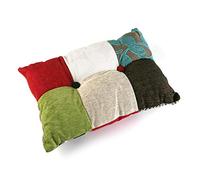 Versa - Bl/Gr Patchwork Cojín Decorativo con relleno Rectangular de Algodón para Sofá, Sillón, Cama, Sillas, 15 x 30 x 40 cm, Rosa, Rojo y Azul