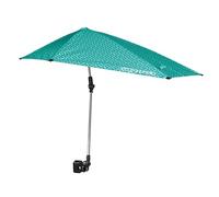 Versa-Brella Adjustable Umbrella, 360 grados de giro en 3 direcciones, forro UPF 50+, ligero y fácil de montar, 107 cm, ideal para playa, camping, patio, deportes y cochecitos - Turquesa