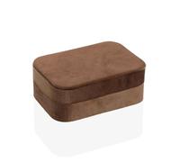 Versa Caja-Joyero Marrón Madera Espejo Madera MDF 10 x 6 x 14,7 cm