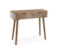 Versa Consola 2 cajones Leiah de Estilo Escandinavo Medidas (Al x L x An) 78 x 90 x 33 cm, Color Blanco