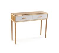 Versa Consola 2 Cajones Toix M, Estilo Moderno, 78x100x30 cm, Madera MDF y Pino, Tono Natural