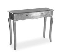Versa Consola Cagliari Grande, Medidas (Al x L x An) 80 x 35 x 100 cm, Color Plateado