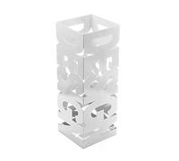 Versa Design Paragüero para la Entrada, Habitación o Hall, Porta Paraguas Moderno, Medidas (Al x L x An) 52 x 18 x 18 cm, Metal, Color Blanco