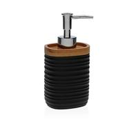 Versa Dispensador de Jabón Negro Resina Bambú Polipropileno ABS