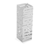 Versa Ingolstadt Paragüero para la Entrada, Habitación o Hall, Porta Paraguas Moderno, Medidas (Al x L x An) 49 x 15,5 x 15,5 cm, Metal, Color Blanco