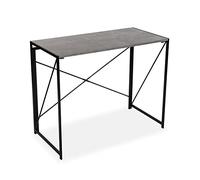 Versa Jack Escritorio Plegable para el Ordenador, Mesa para la Habitación o Estudio. Mesa Gaming, Medidas (Al x L x An) 74 x 45 x 90 cm, Madera y Metal, Color Gris