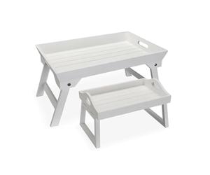 Versa Juego de Bandejas Blanco Madera MDF 32 x 24 x 48 cm