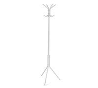 Versa Kala Perchero de Pie de Estilo Minimalista, con 8 Ganchos o Colgadores para Ropa o Bolsos para el Recibidor, Medidas (Al x L x An) 174 x 42 x 48 cm, Metal, Color Blanco