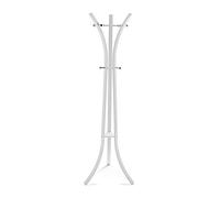 Versa Kiefer Perchero de Pie de Estilo Minimalista, con 6 Ganchos o Colgadores para Ropa o Bolsos para el Recibidor, Medidas (Al x L x An) 175 x 58 x 58 cm, Metal, Color Blanco