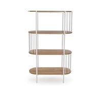 Versa Librería Neyla de Estilo Industrial, Medidas (Al x L x An) 133,5 x 34 x 80 cm, Color Blanco
