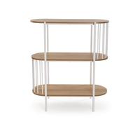 Versa Librería Neyla de Estilo Industrial, Medidas (Al x L x An) 95 x 34 x 80 cm, Color Blanco